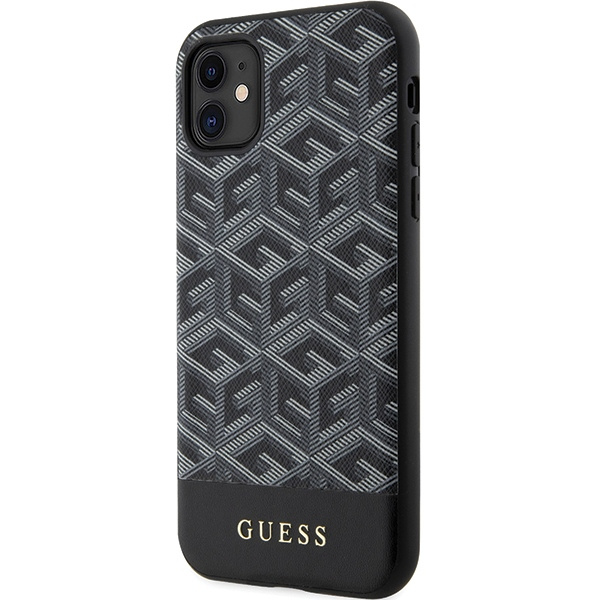 Guess GUHMN61HGCFSEK Apple iPhone 11/XR black hardcase GCube Stripes MagSafe