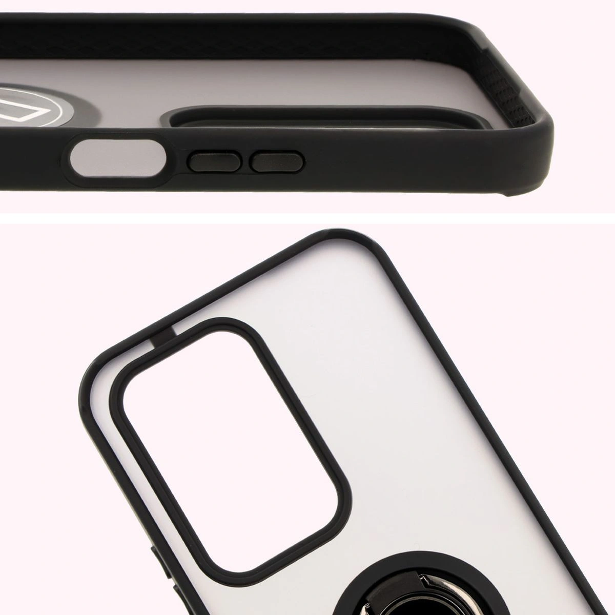 Bizon Case Hybrid Ring Honor 200 Lite smoky with a black frame