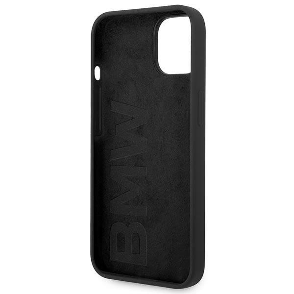 BMW BMHCP14MSILBK Apple iPhone 14 Plus black Silicone Metal Logo