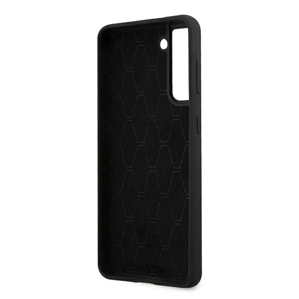 BMW BMHCS21MSIVTBK Samsung Galaxy S21+ Plus black Silicone Stripes M Collection