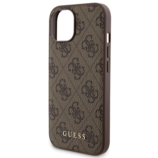 Guess GUBPM5P15S4GEMGW Apple iPhone 15 hardcase + Powerbank 5000mAh MagSafe 4G Metal Logo brown