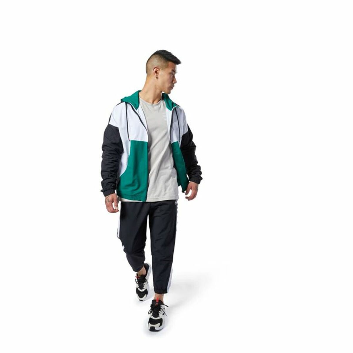Men's Sports Jacket Reebok Meet You There Woven Green