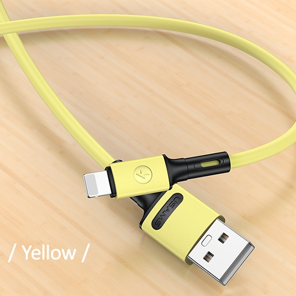 USAMS Cable U52 Lightning 2A Fast Charge 1m yellow SJ434USB03 (US-SJ434)