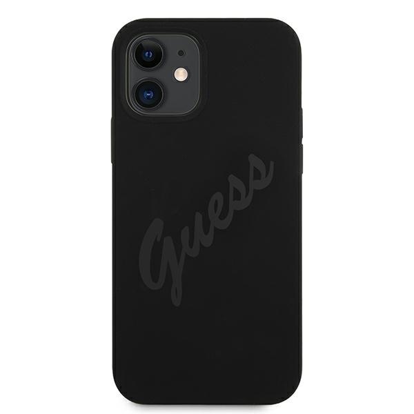 Guess GUHCP12SLSVSBK Apple iPhone 12 mini black hardcase Script Vintage