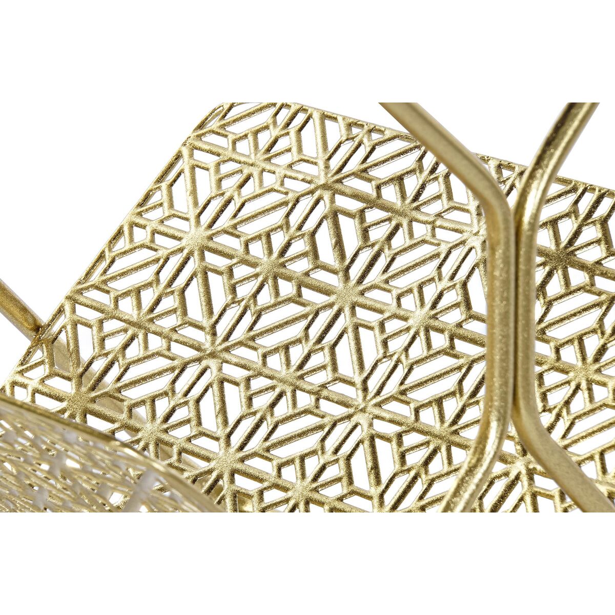 Magazine rack DKD Home Decor Mirror Golden Metal (45 x 45 x 55 cm)