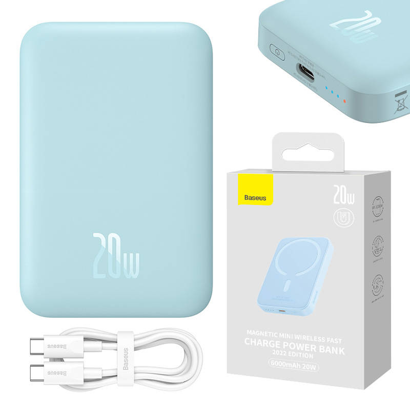 Baseus Magnetic Mini Powerbank 6000mAh 20W (blue)