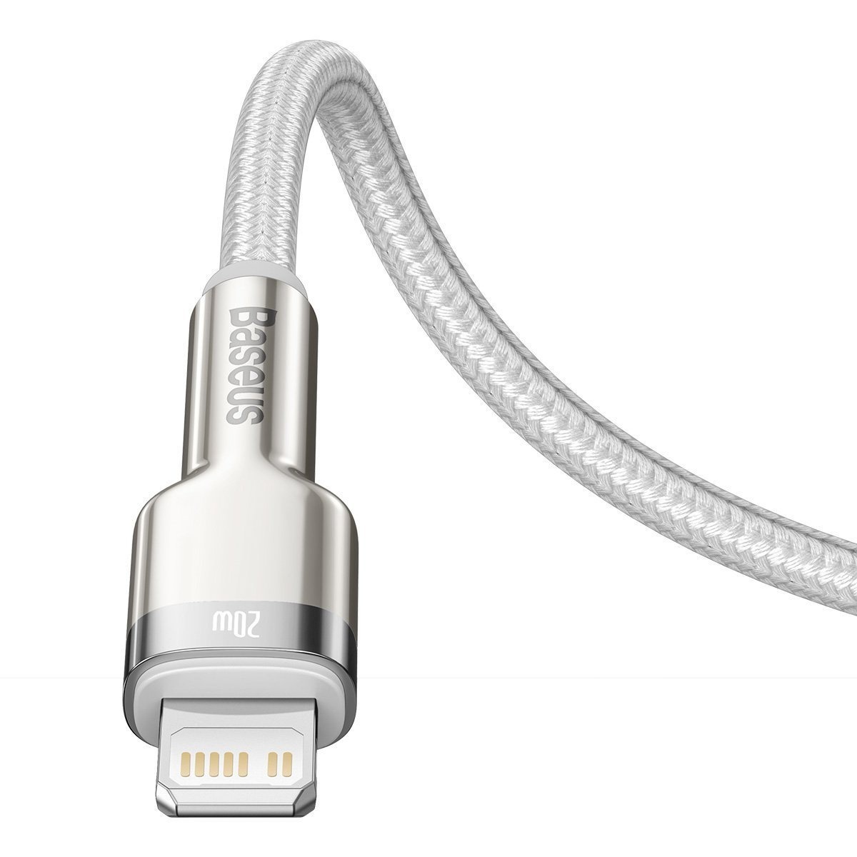 USB-C cable for Lightning Baseus Cafule, PD, 20W, 2m (white)