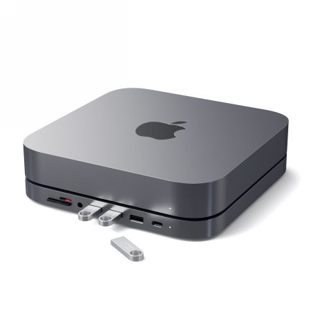 Satechi USB-C Aluminum Stand & Hub for Mac mini Space Gray