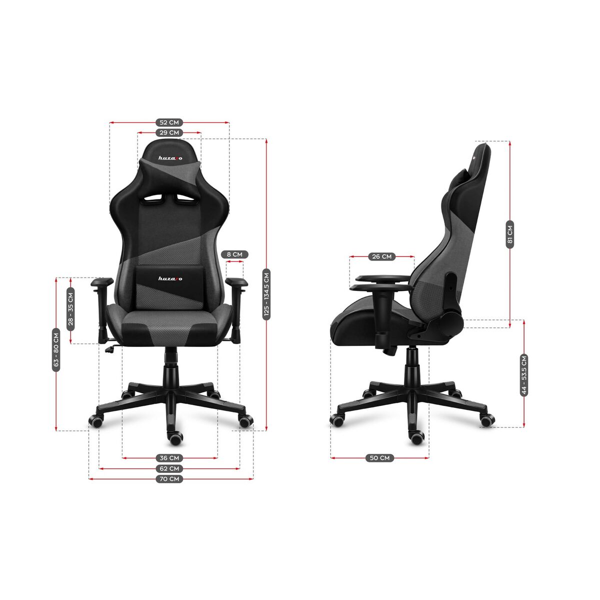 Gaming Chair Huzaro Force 6.2 Black/Grey