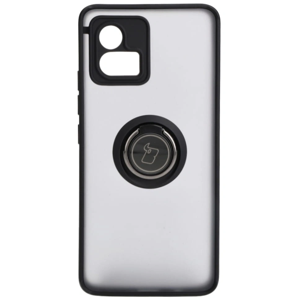 Bizon Case Hybrid Ring Motorola Moto G72 smoky with a black frame