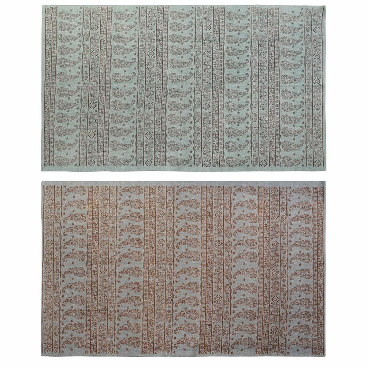 Teppich DKD Home Decor 160 x 230 x 0,4 cm Blau Polyester grün Araber (2 Stück)