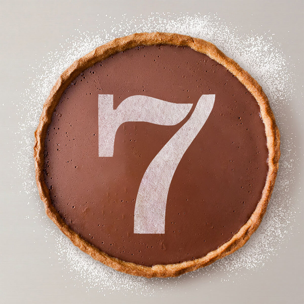 Cake stencil Algon 25 cm Number 7 (36 Units)