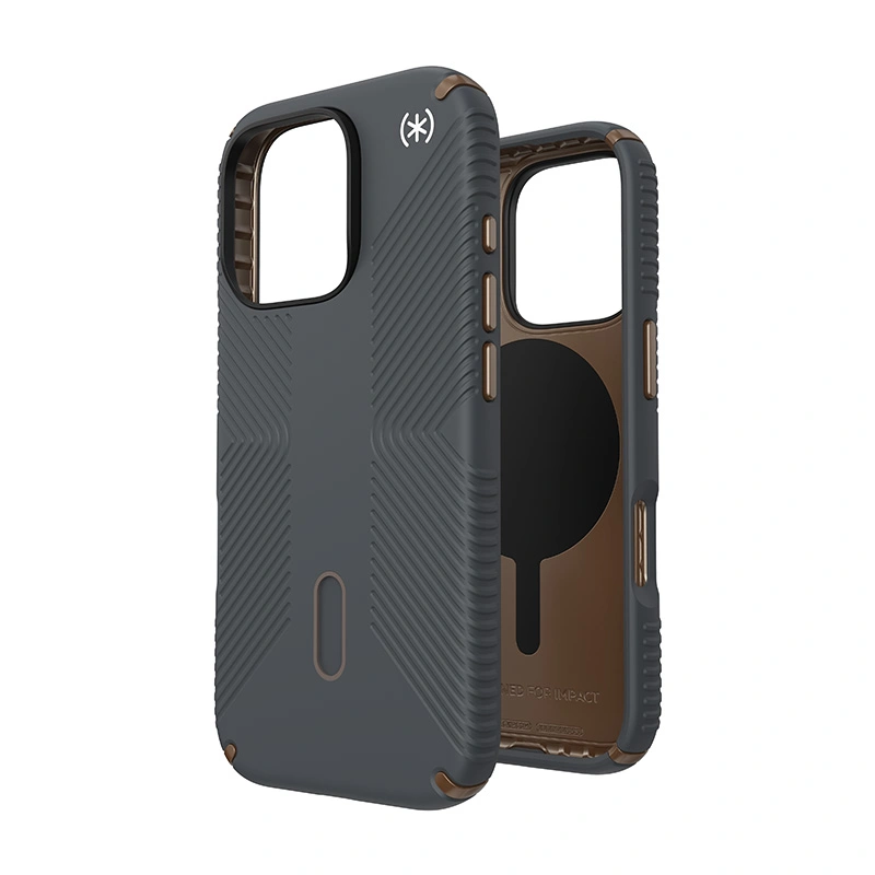 Case Speck Presidio2 Grip ClickLock & MagSafe Apple iPhone 16 Pro (Charcoal Grey / Cool Bronze / White)