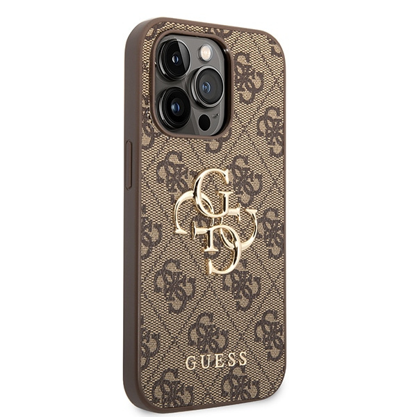 Guess GUHCP15X4GMGBR Apple iPhone 15 Pro Max hardcase 4G Big Metal Logo brown