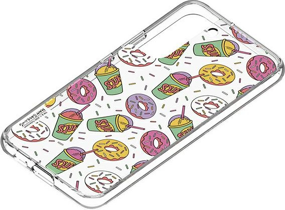 Samsung Galaxy S22+ Plus GP-TOU021HOOPW to Frame Cover Case Simpsons Donut