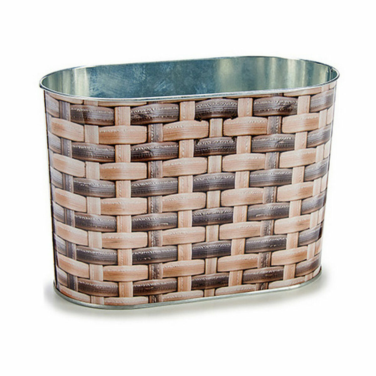Blumentopf Oval Metall korb 12,7 x 15 x 23,5 cm (24 Stück)