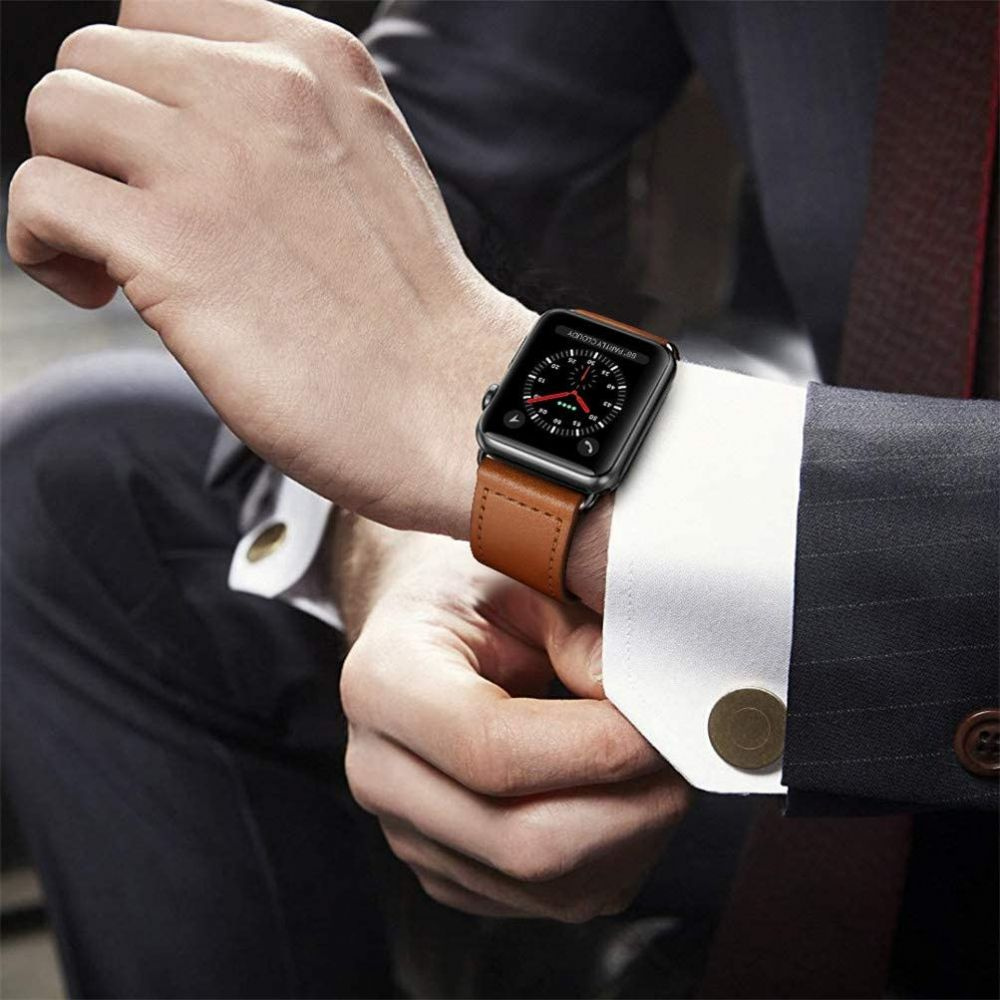 Tech-protect Leatherfit Apple Watch SE/6/5/4 42/44mm Brown