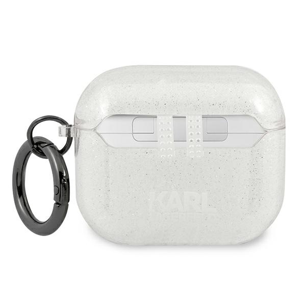 Karl Lagerfeld KLA3UCHGS Apple AirPods 3 cover silver Glitter Choupette