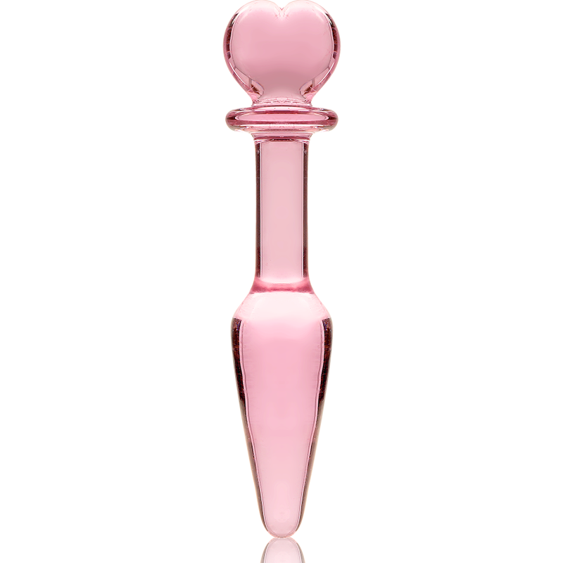 NEBULA SERIES BY IBIZA - MODEL 7 ANAL PLUG BOROSILICATE GLASS 13.5 X 3 CM PINK