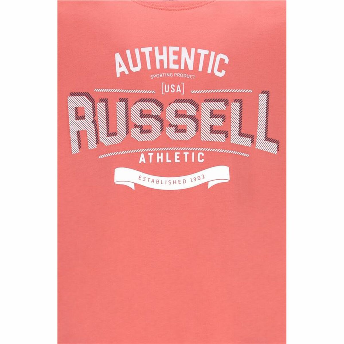 Short Sleeve T-Shirt Russell Athletic Amt A30081 Coral Men