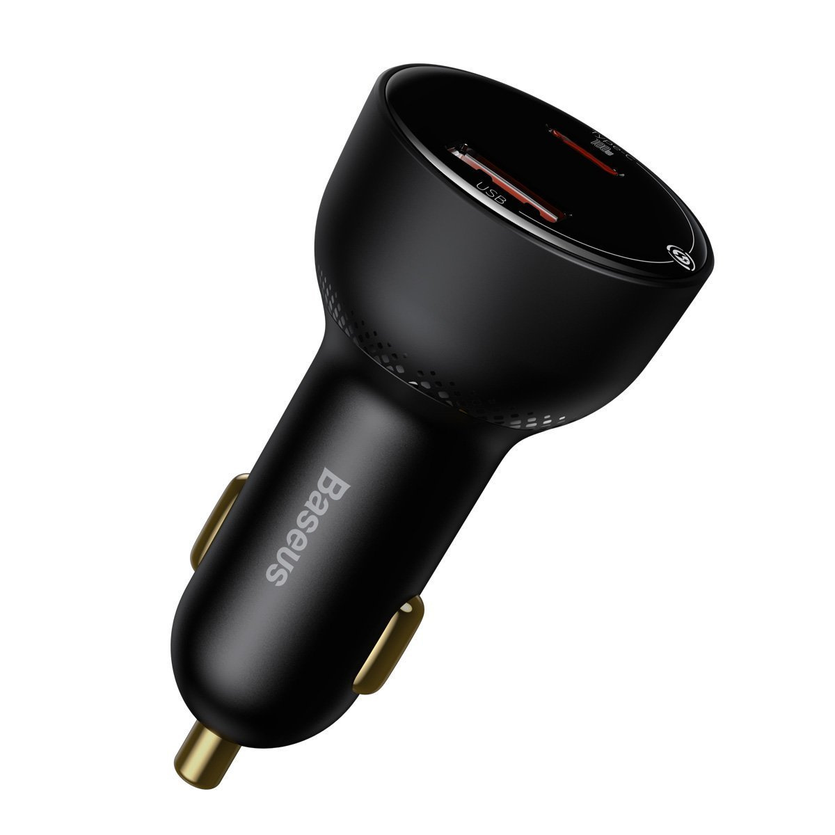 Baseus Superme Car charger, USB, USB-C, 100W + USB-C cable (black)