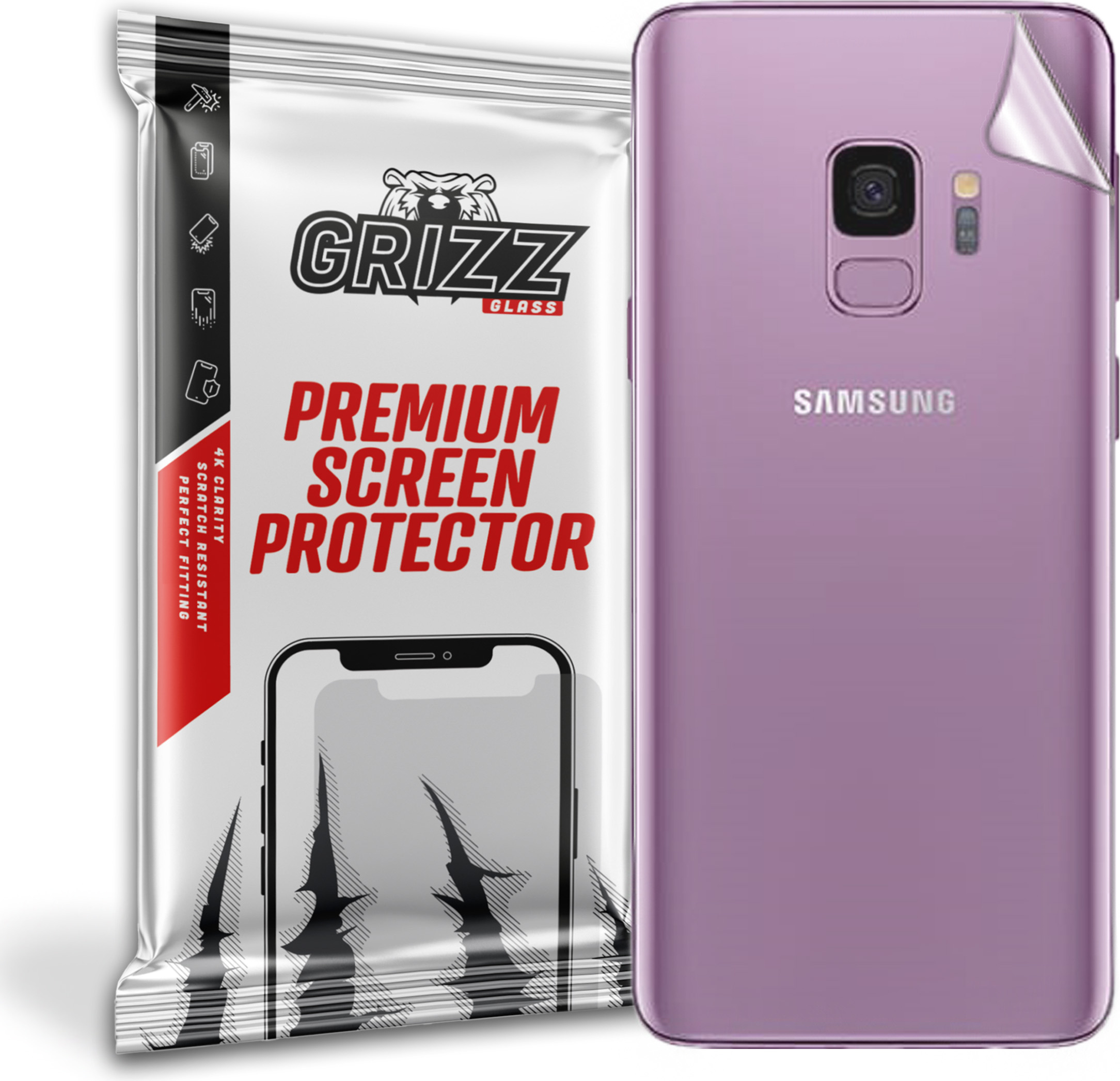 GrizzGlass SatinSkin Samsung Galaxy S9
