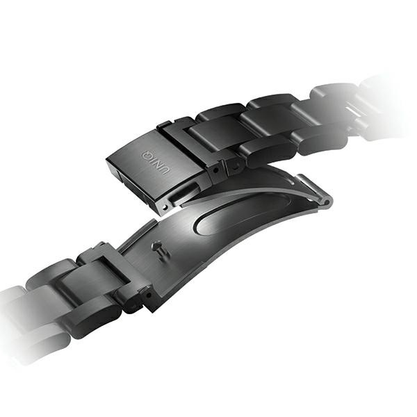 UNIQ Osta Apple Watch 4/5/6/7/SE/8/9/Ultra 44/45/49mm Stainless Steel midnight black