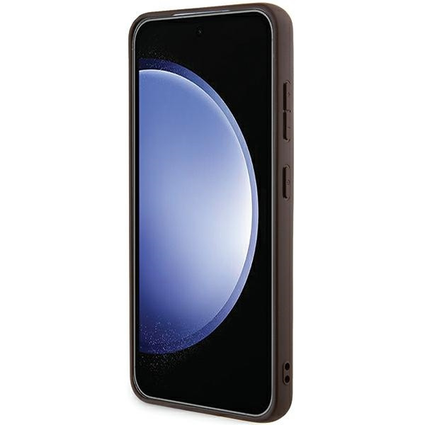 Guess GUHCSA554GMGBR Samsung Galaxy A55 hardcase 4G Big Metal Logo brown