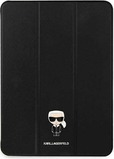 Karl Lagerfeld KLFC12OKMK Apple iPad Pro 12.9 2021 (5 gen) Book Cover black Saffiano Karl Iconic