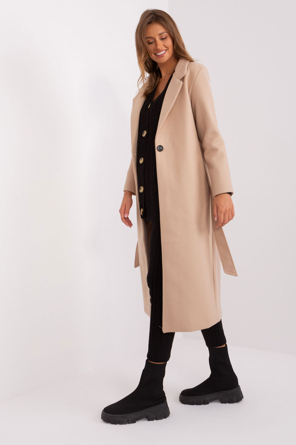  Coat model 187447 Och Bella  beige