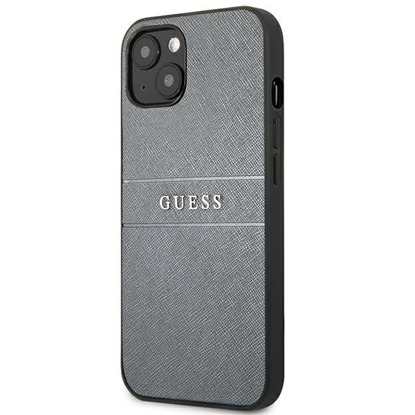 Guess GUHCP13SPSASBGR Apple iPhone 13 mini grey Saffiano Strap