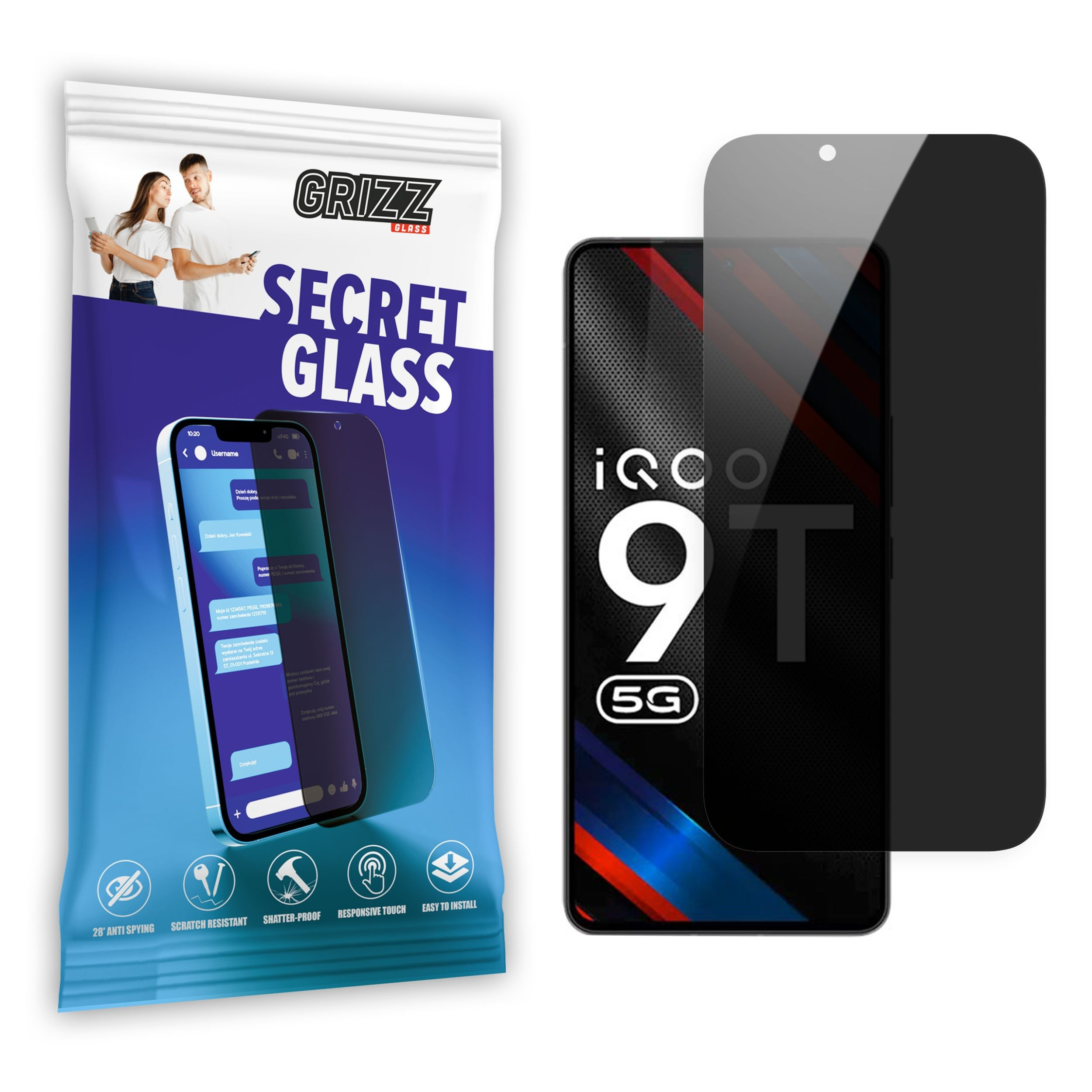 GrizzGlass SecretGlass Vivo IQOO 9T