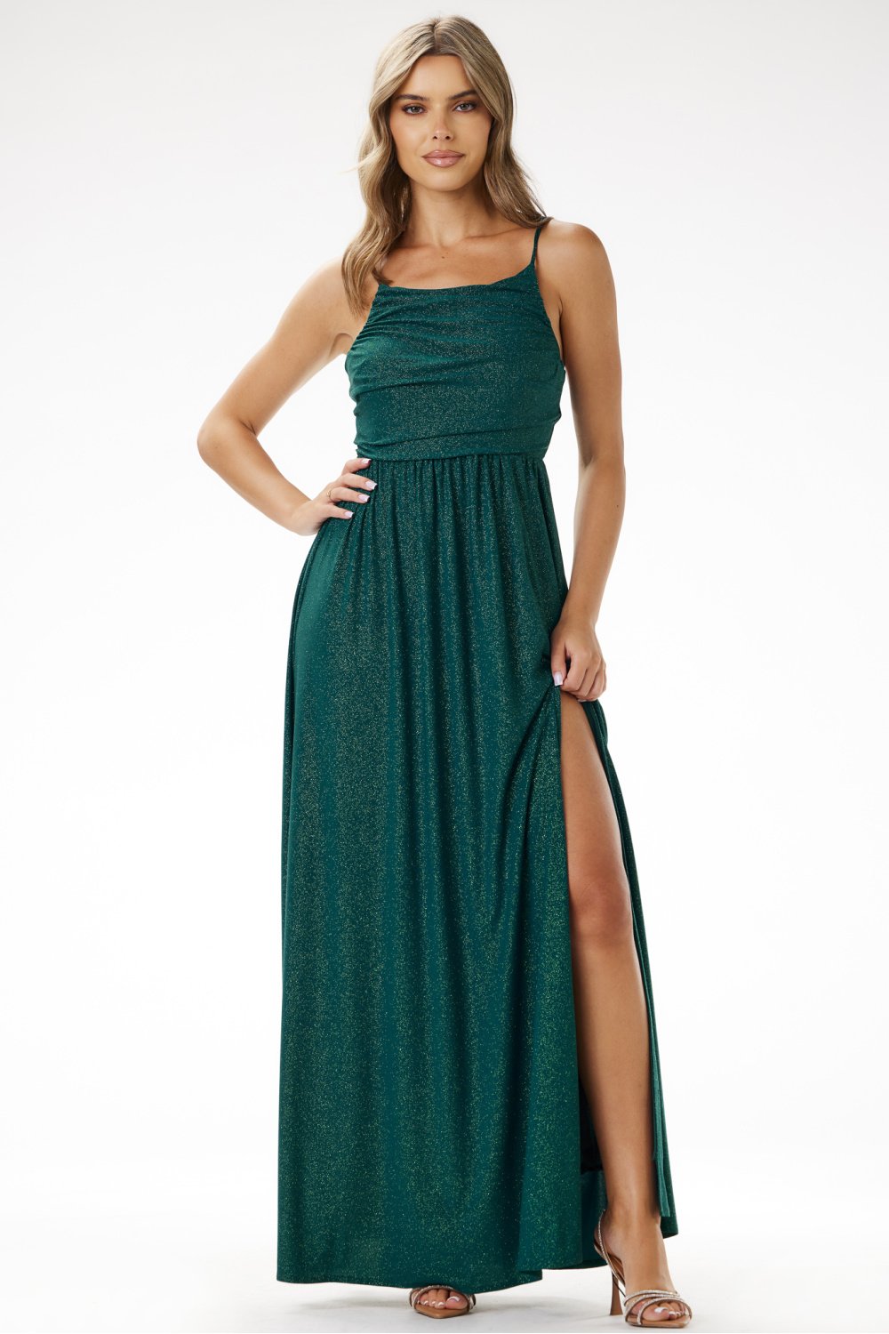  Long dress model 204263 awama  green