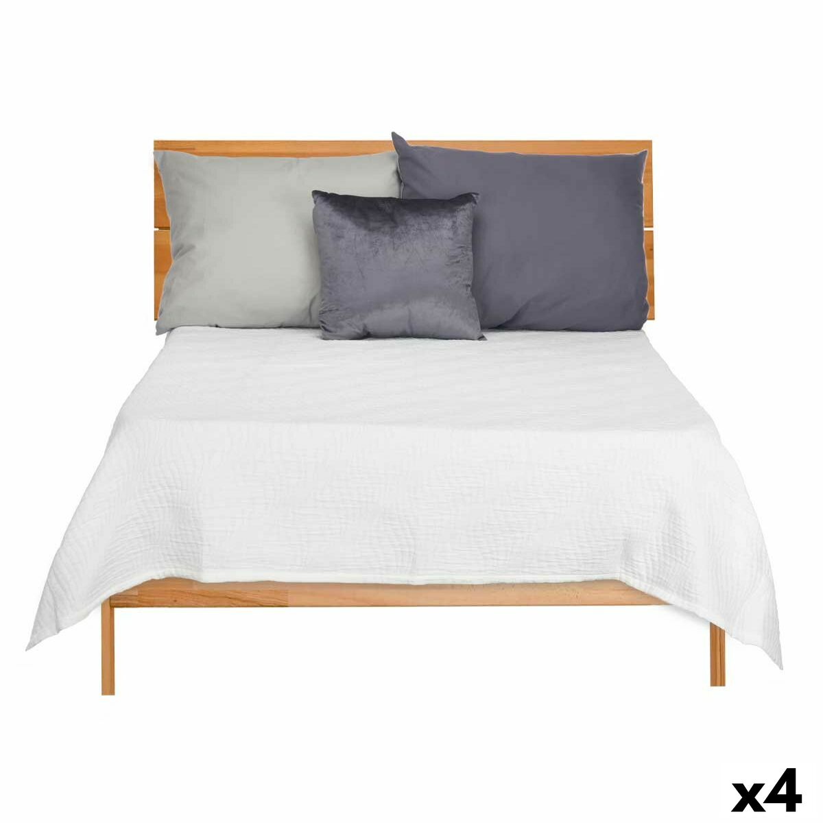 Bedspread (quilt) 240 x 260 cm White (4 Units)