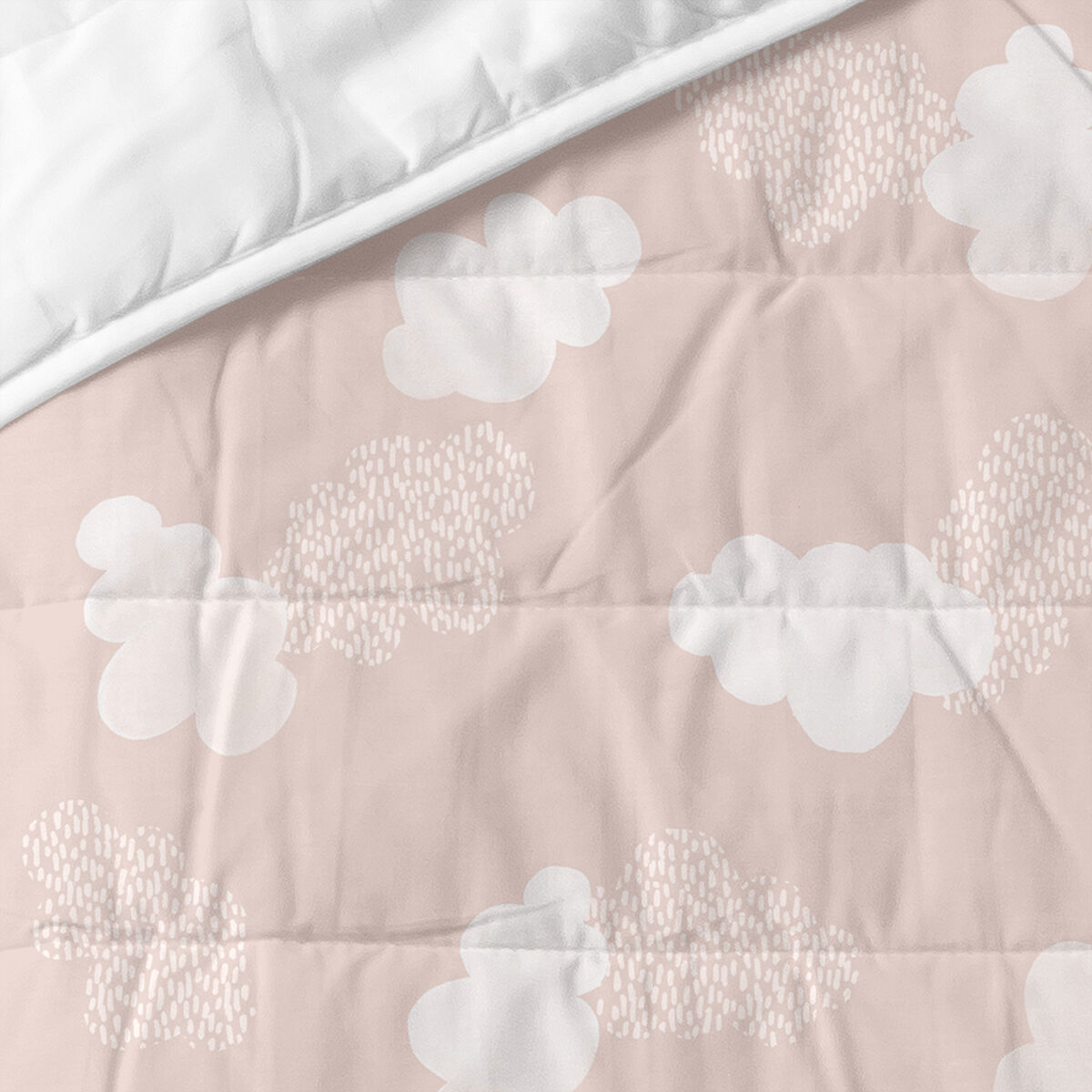 Bedspread (quilt) HappyFriday BASIC KIDS Pink 100 x 130 cm Baby Crib