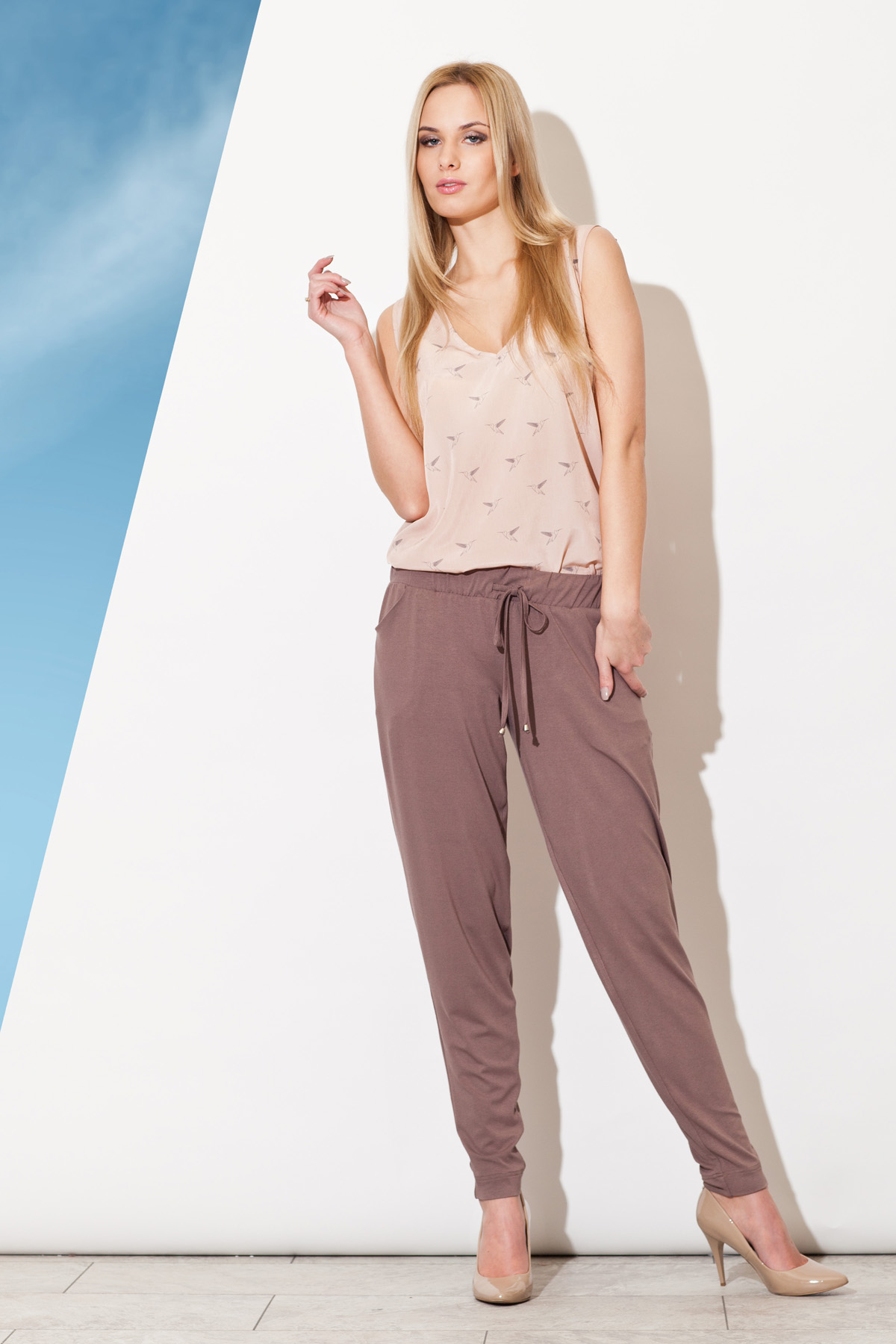 Women trousers model 29400 Figl brown Ladies