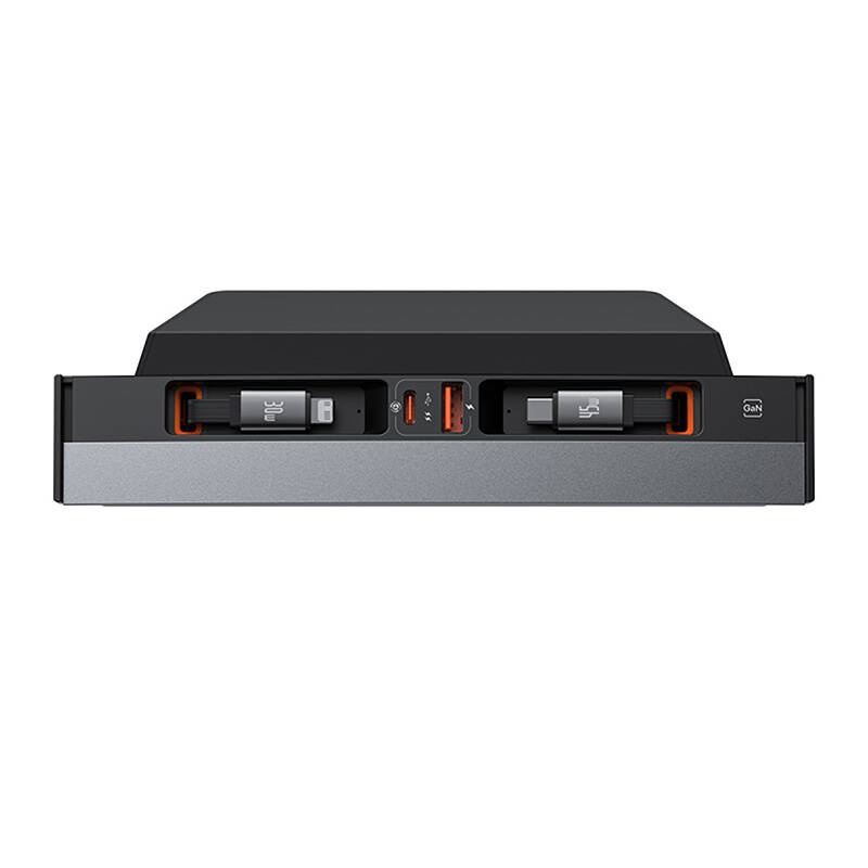 Baseus T-Space hub with USB-C, Lightning 45W cable for Tesla (black)