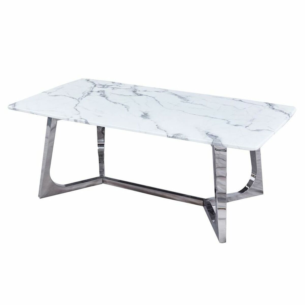Side table DKD Home Decor Marble Steel (127 x 70 x 43 cm)