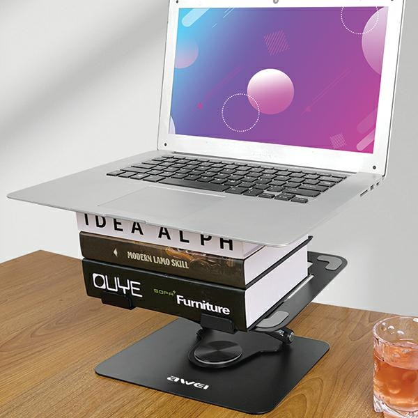 AWEI X46 rotating desk mount for laptops up to 16 inch black