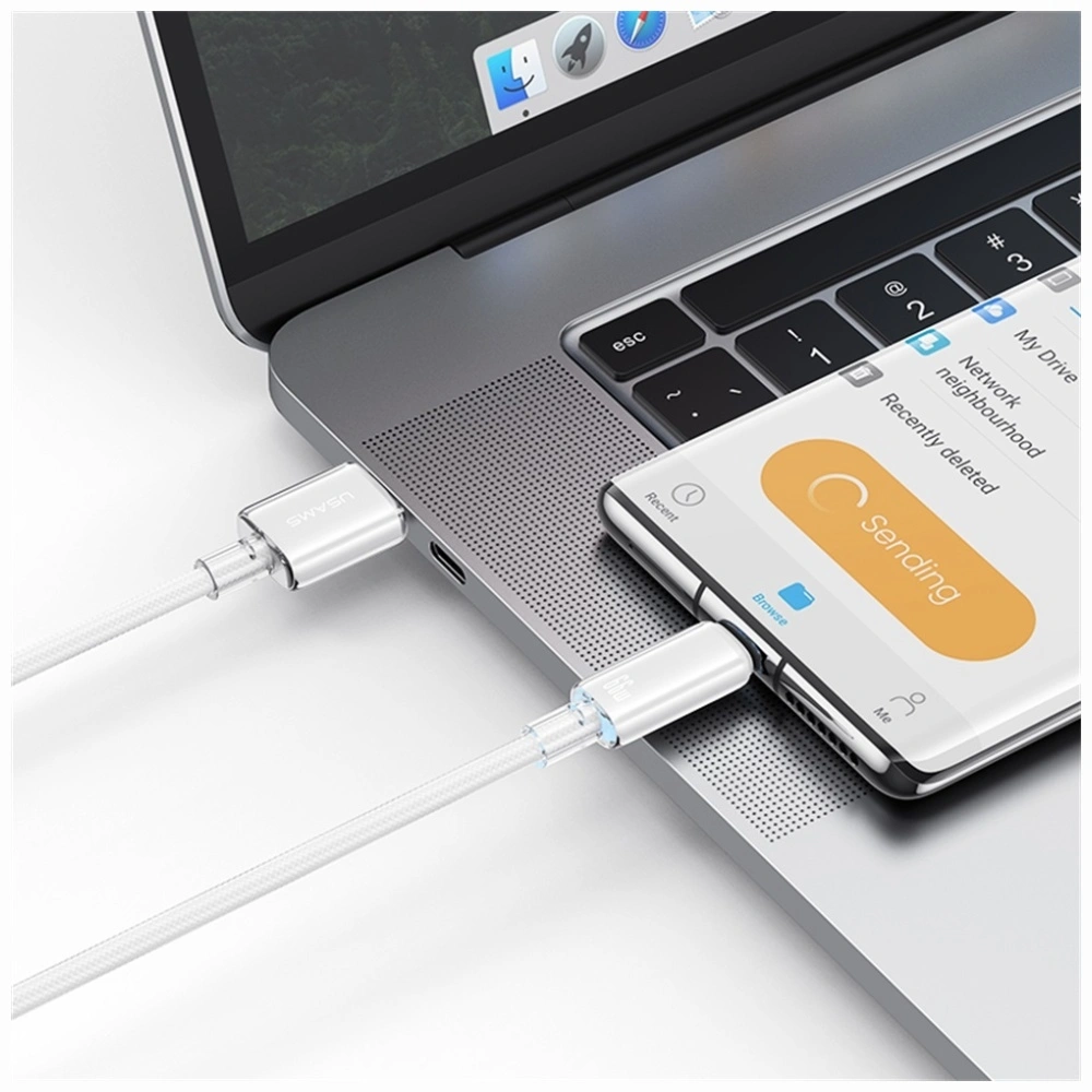Kabel USB-A / USB-C USAMS Cloud Series US-SJ658 6A 12m niebieski
