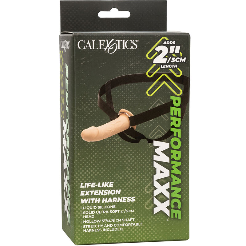 CALIFORNIA EXOTICS - PERFORMANCE MAXX LIFE-LIKE EXTENSION WITH HARNESS LIGHT SKIN CALIFORNIA EXOTICS - PERFORMANCE MAXX LIFE-LIKE EXTENSION WITH HARNESS LIGHT SKIN
