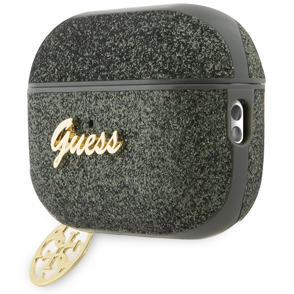 Guess GUAP2GLGSHA Apple AirPods Pro 2 khaki Glitter Flake 4G Charm