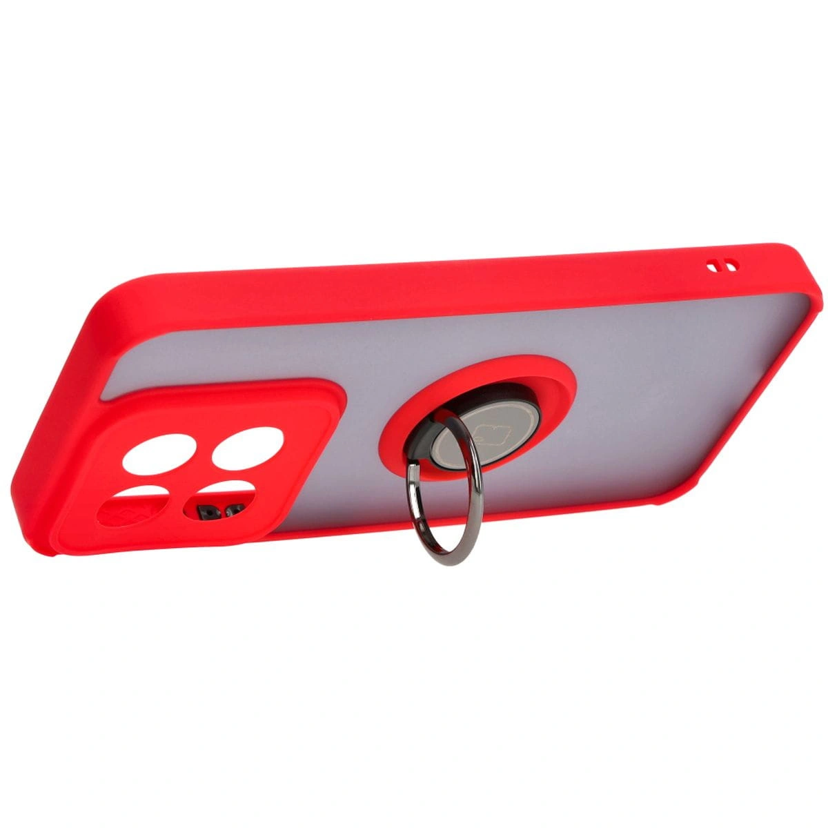 Bizon Case Hybrid Ring Xiaomi 14 smoky with a red frame
