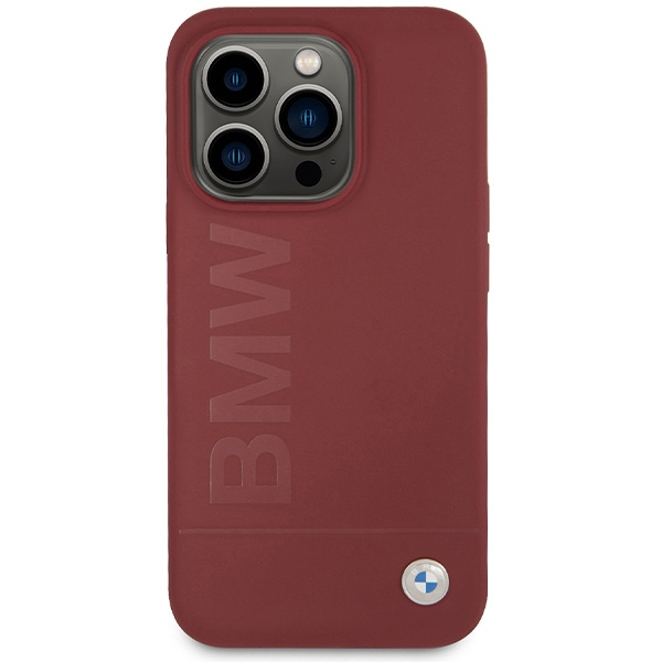 BMW BMHMP15LSLBLRE Apple iPhone 15 Pro hardcase Silicone Big Logo MagSafe red