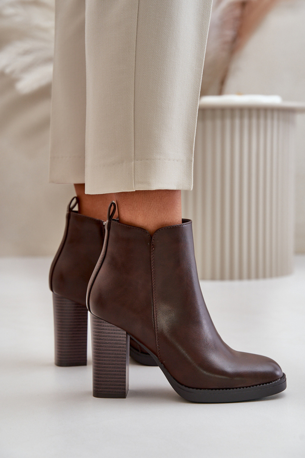  Heel boots model 199843 Step in style  brown