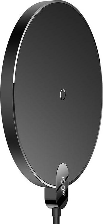 Inductive wireless charger Baseus Digital LED 15W (black)