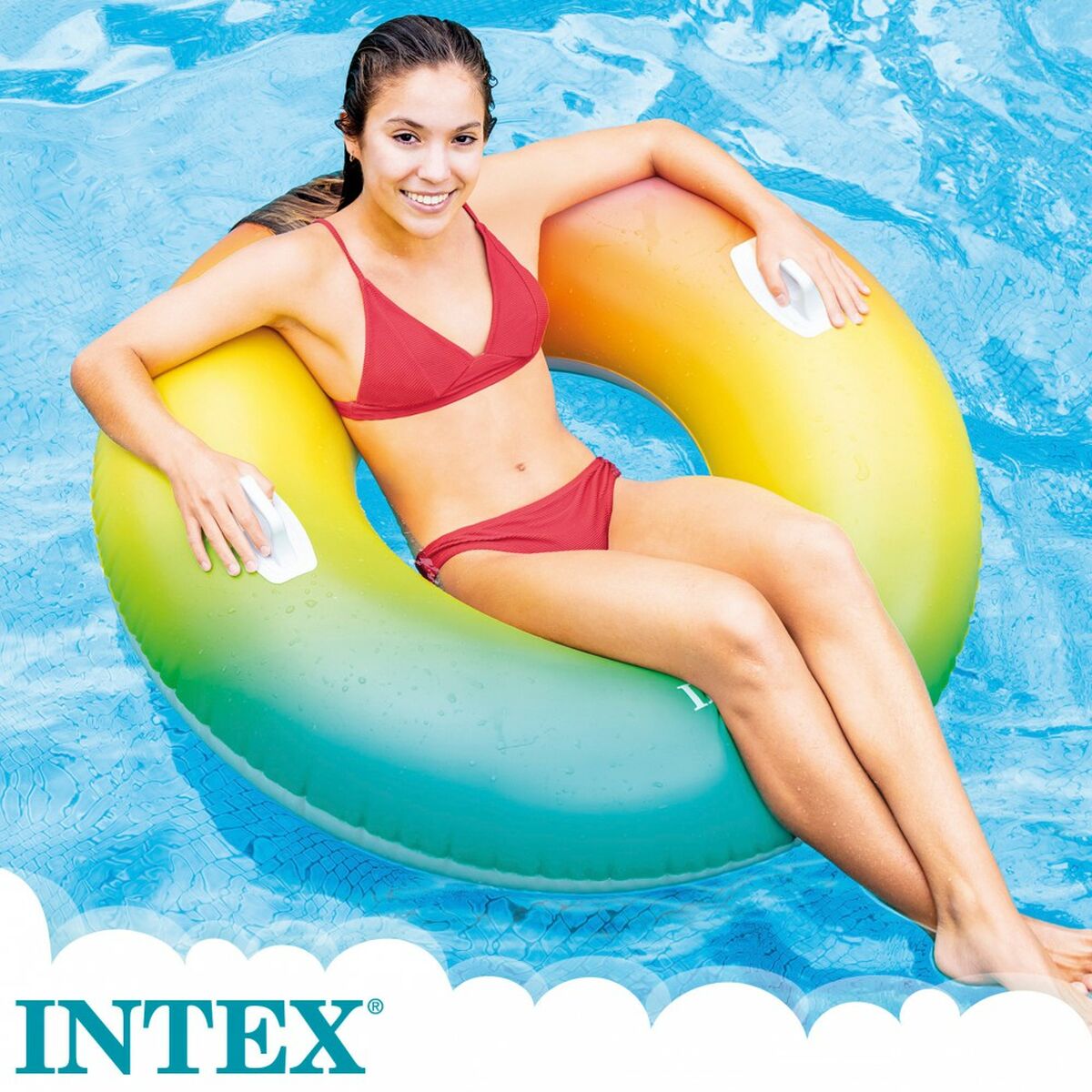 Inflatable Wheel Intex Faded effect Ø 122 cm (6 Units)