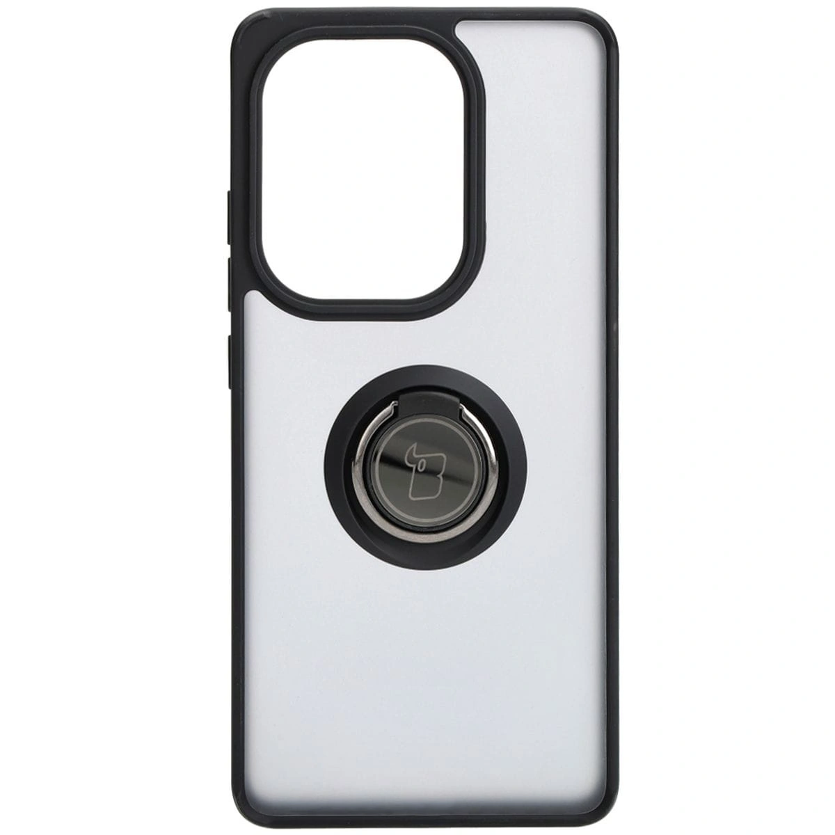 Bizon Case Hybrid Ring Xiaomi Poco M6 Pro 4G / Xiaomi Redmi Note 13 Pro 4G smoky with a black frame
