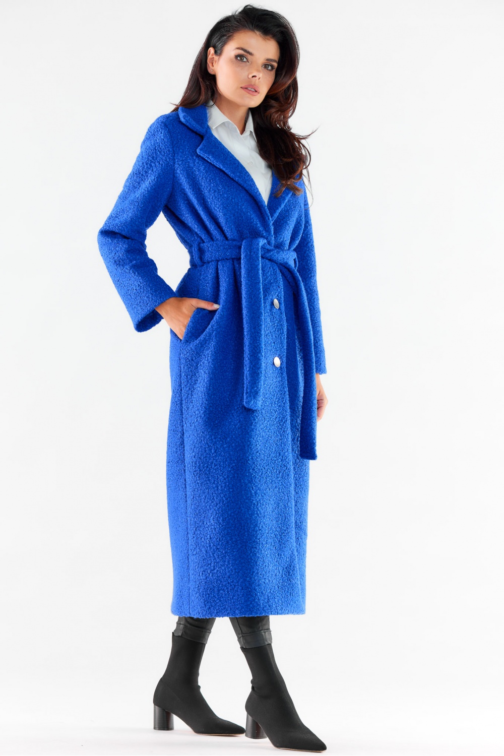 Coat model 173854 awama blue Ladies