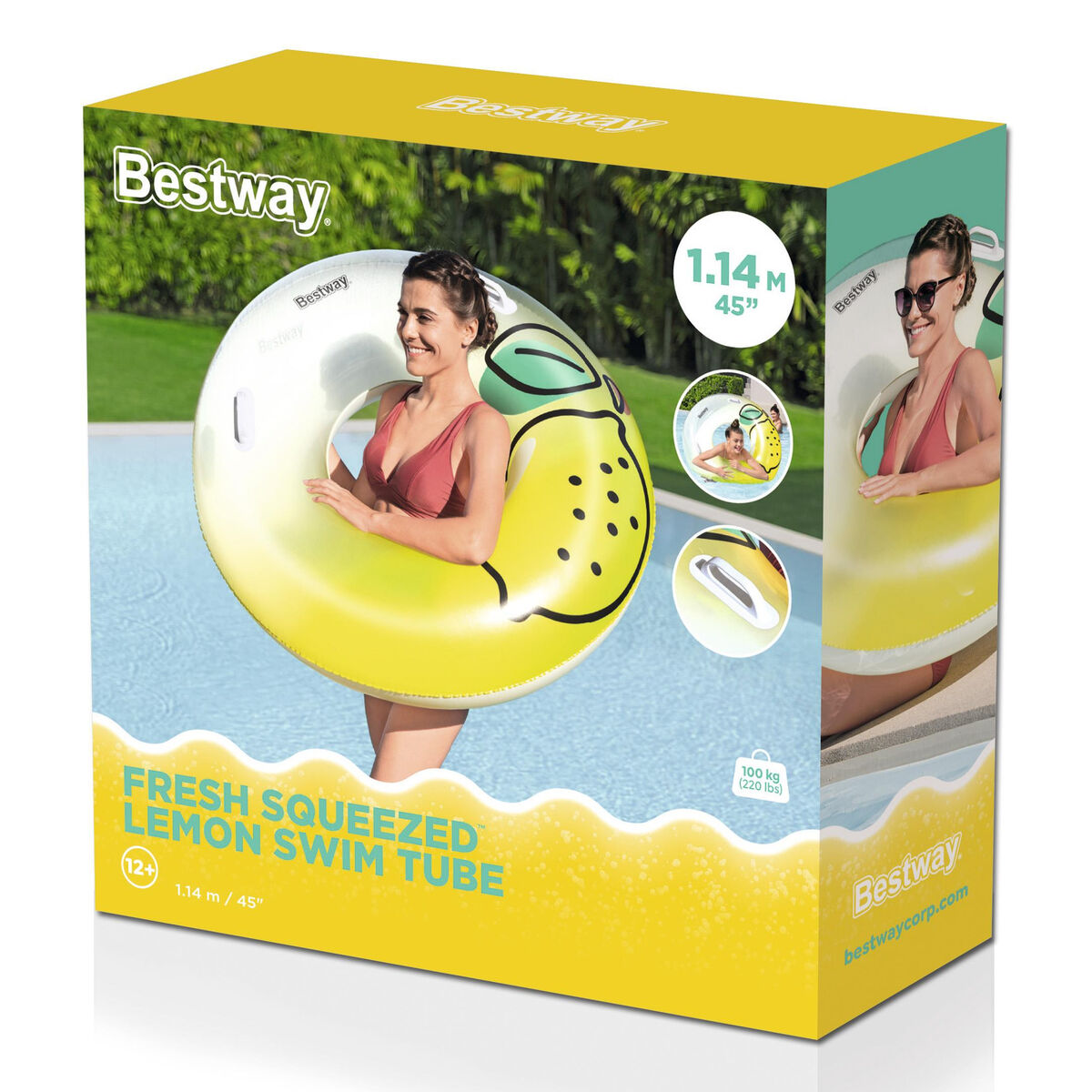 Bestway Inflatable Float with Handles Jungle D114 cm +12 Years Beach Pool 36448 Bestway Inflatable Float with Handles Jungle D114 cm +12 Years Beach Pool 36448